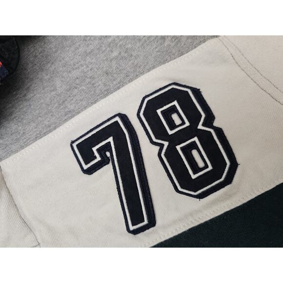 Chaps Polo Shirt Men's Size Medium Colorblock Vent Rugby Long Sleeve - Picture 4 of 12